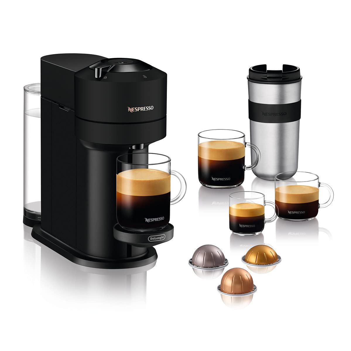 Vertuo Next Noir Mat - Machine à café Orenzo, 5 tailles de tasses