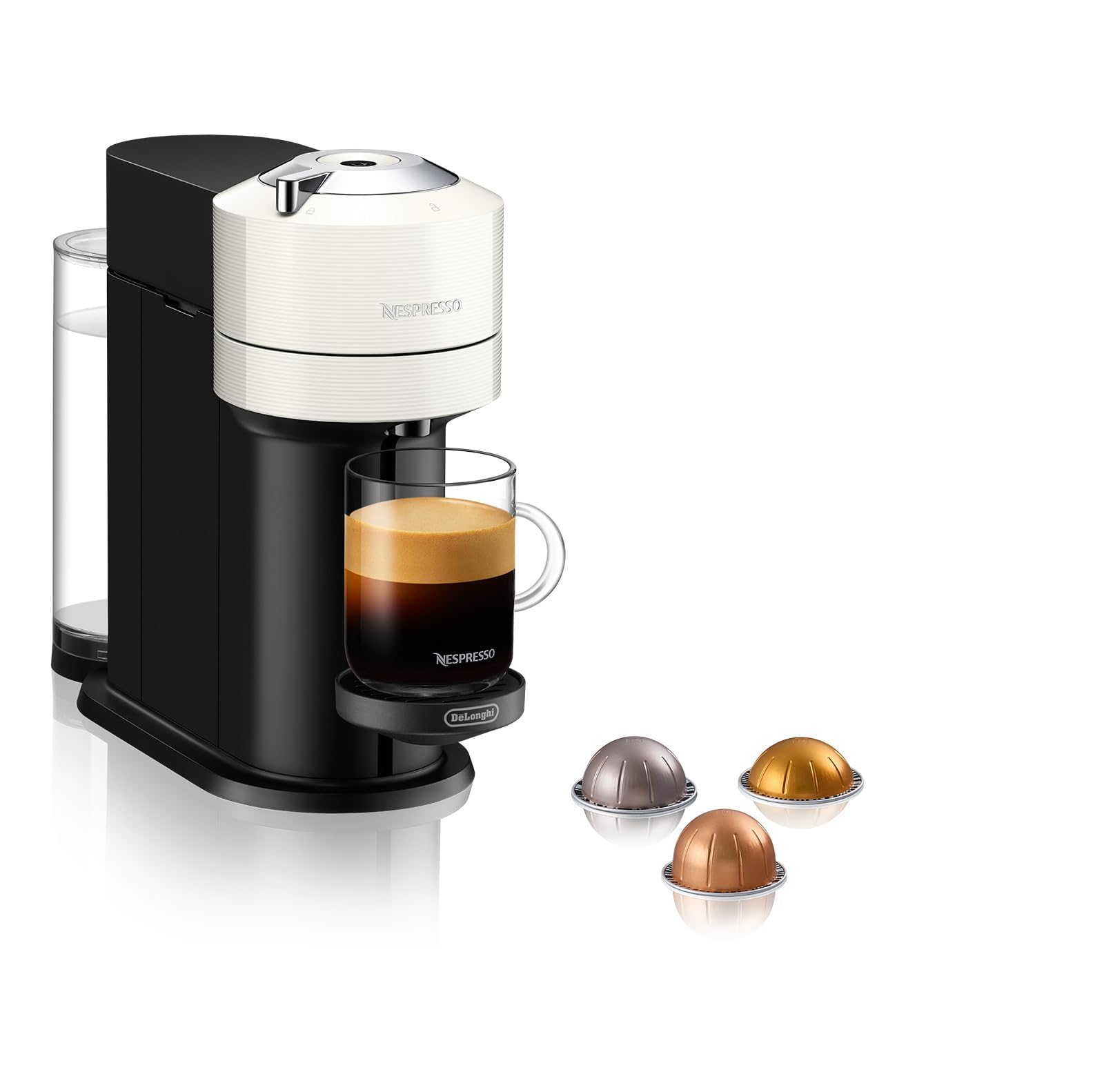 Vertuo Next Blanc - Machine à café Orenzo, 5 tailles de tasses