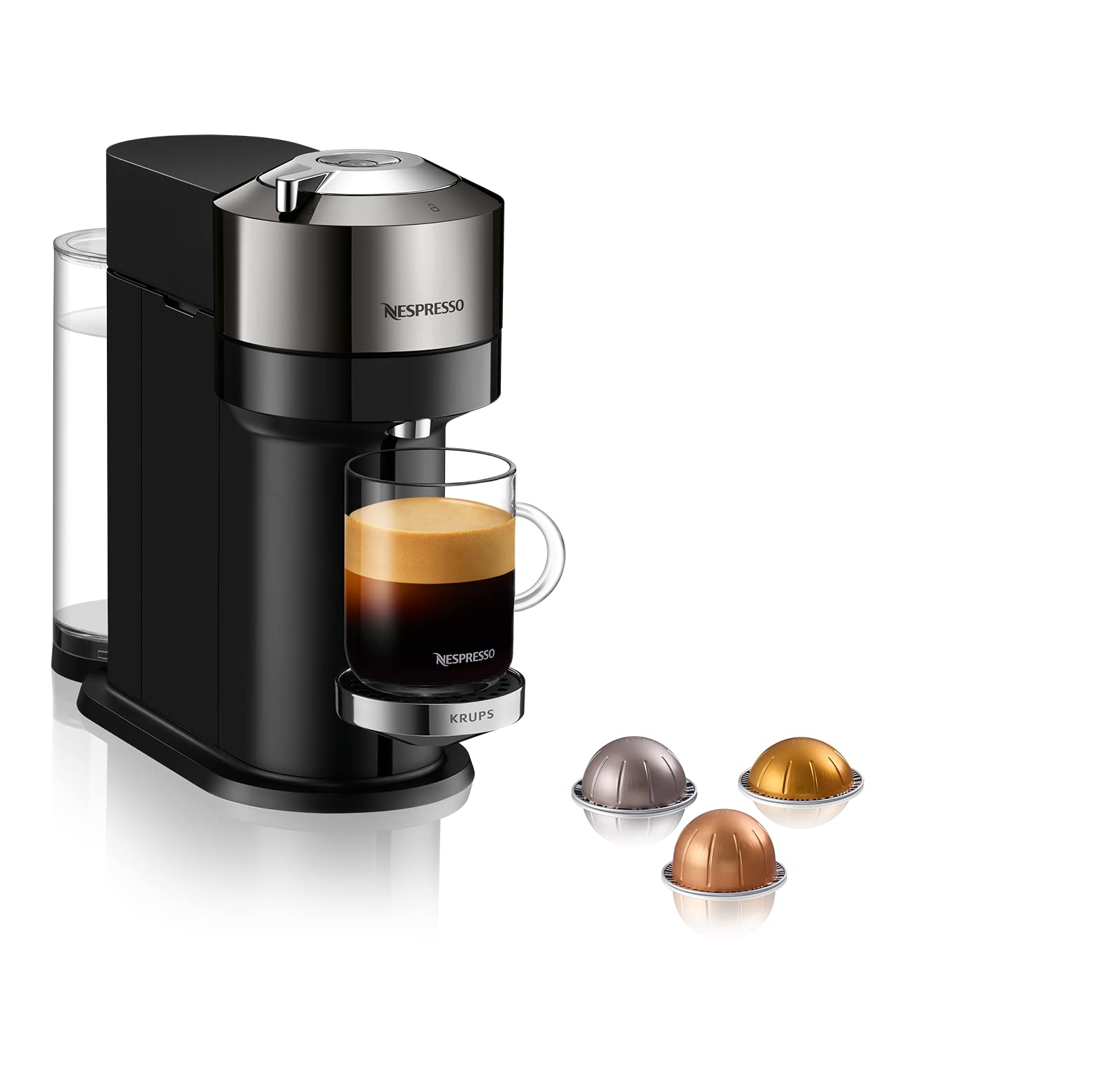 Vertuo Next Noir, Gris - Machine à café Orenzo, 5 tailles de tasses