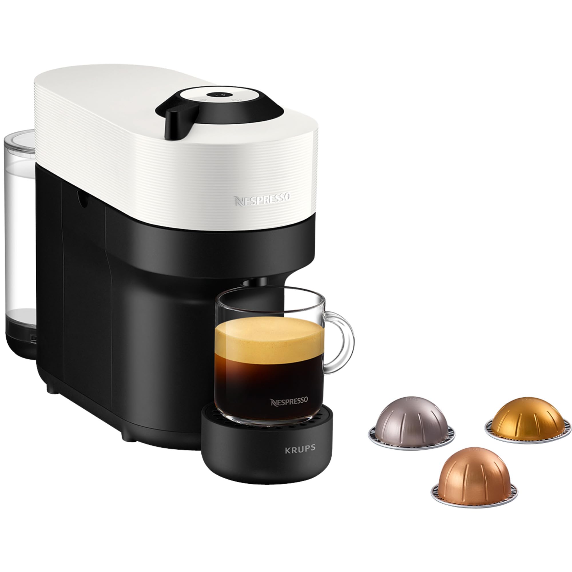 Vertuo Pop Blanc (Coconut White) - Machine à café Orenzo, 4 tailles de tasses