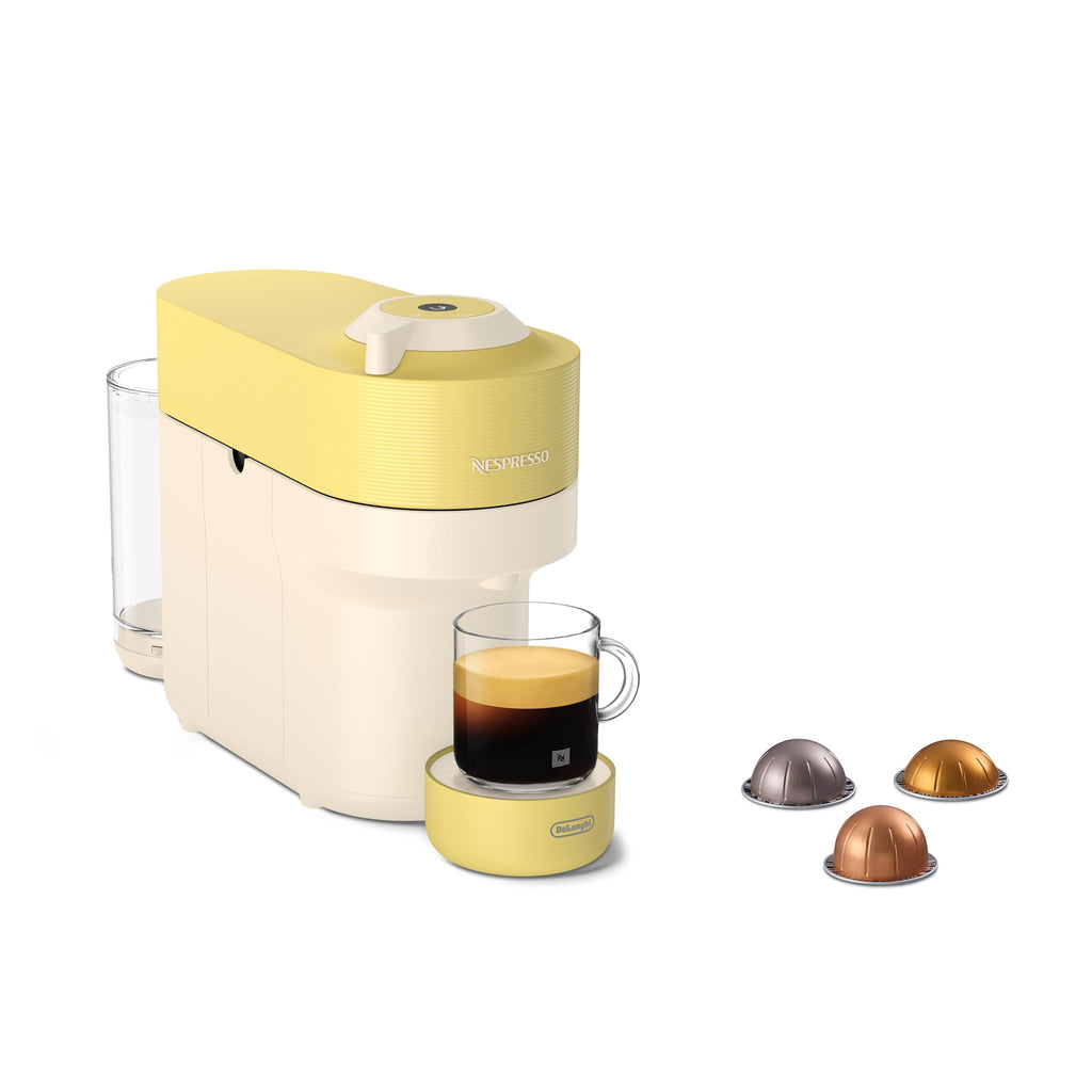 Vertuo Pop Jaune Pastel - Machine à café Orenzo, 4 tailles de tasses