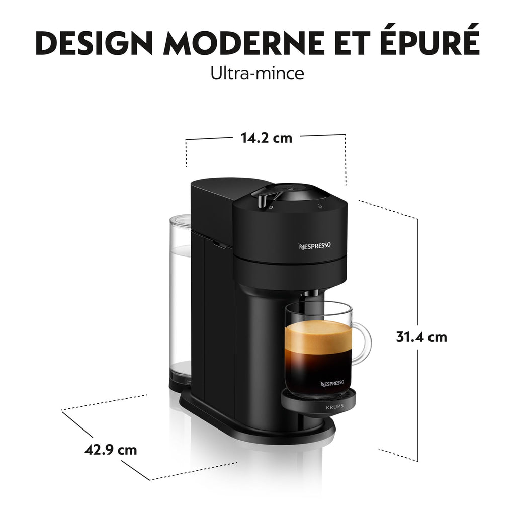 Vertuo Next Noir Mat - Machine à café Orenzo, 5 tailles de tasses