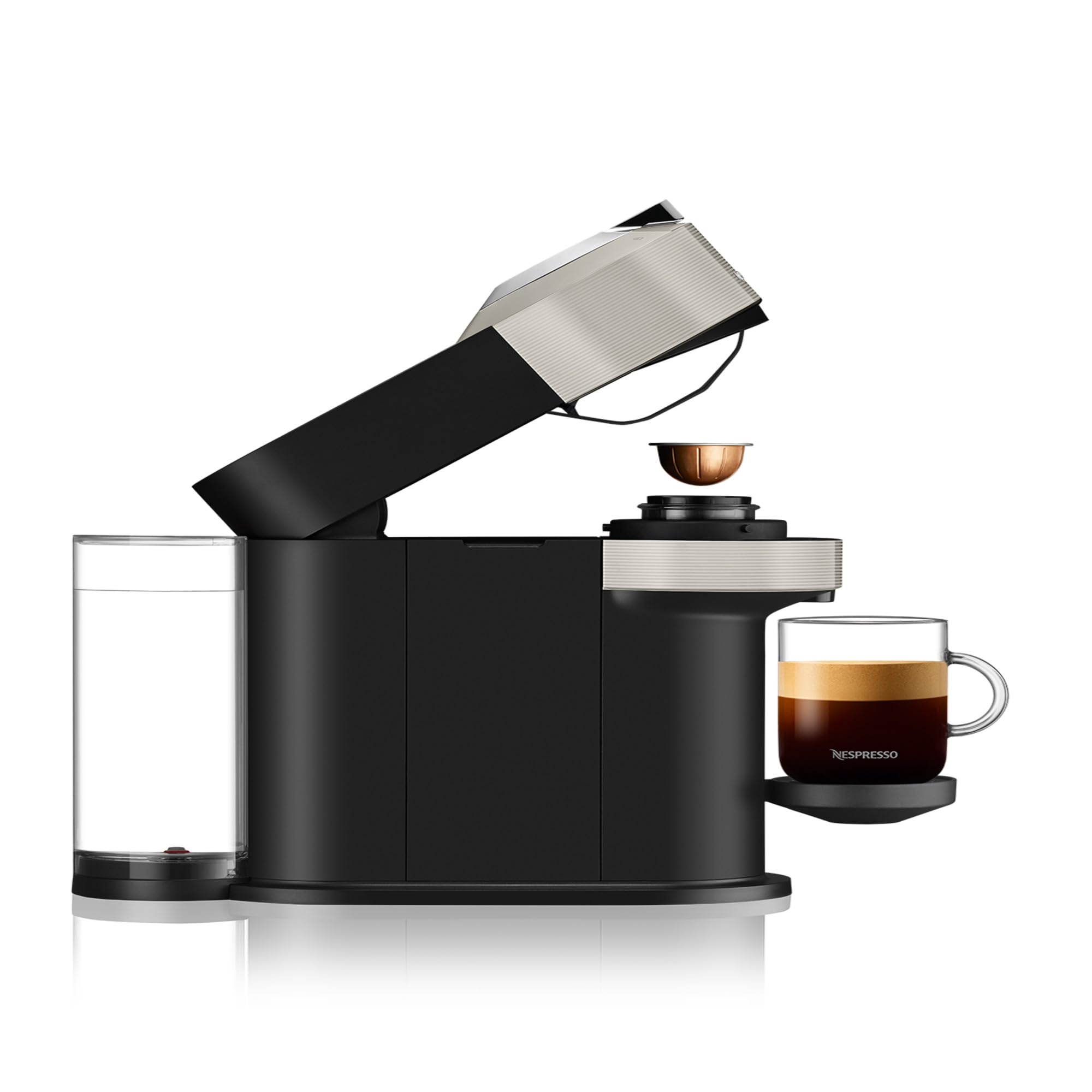 Vertuo Next Gris Clair - Machine à café Orenzo, 5 tailles de tasses