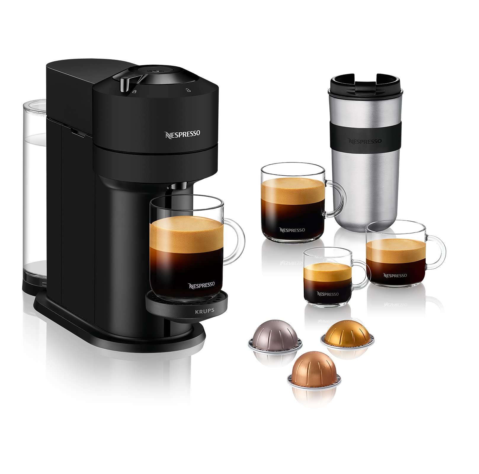 Vertuo Next Noir Mat - Machine à café Orenzo, 5 tailles de tasses