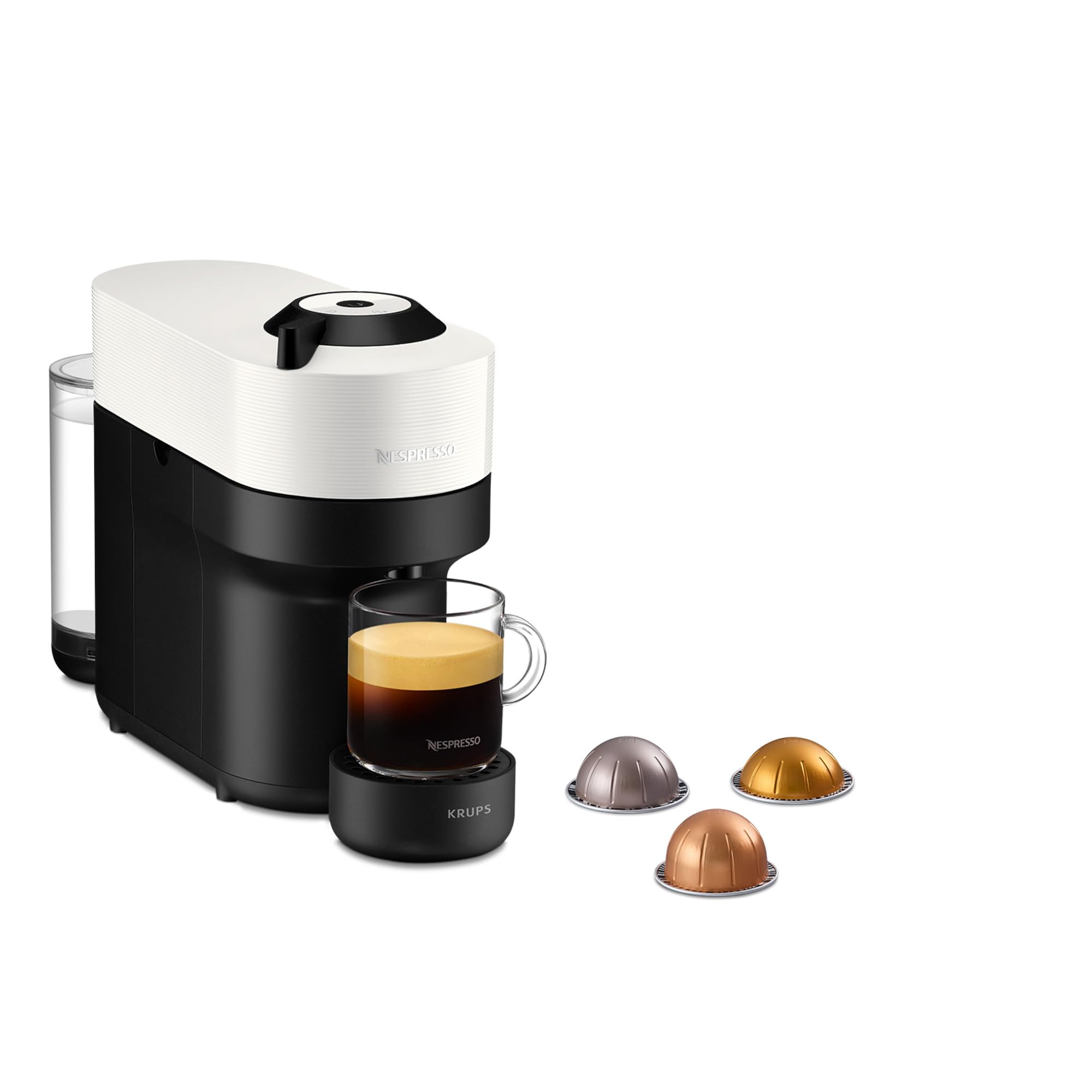 Vertuo POP Blanche - Machine à café Orenzo, 5 tailles de tasses