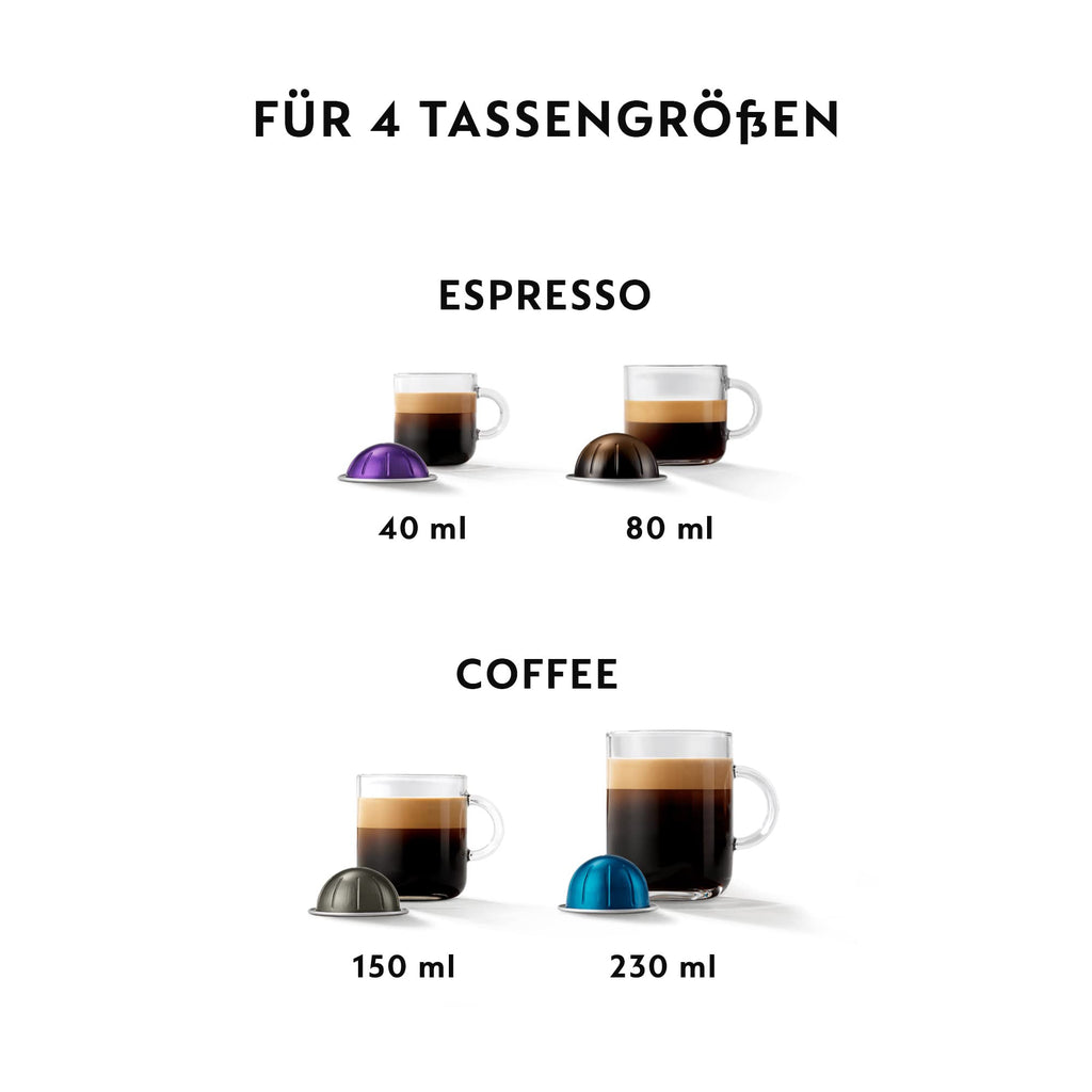 Vertuo POP Noir - Machine à café Orenzo, 5 tailles de tasses