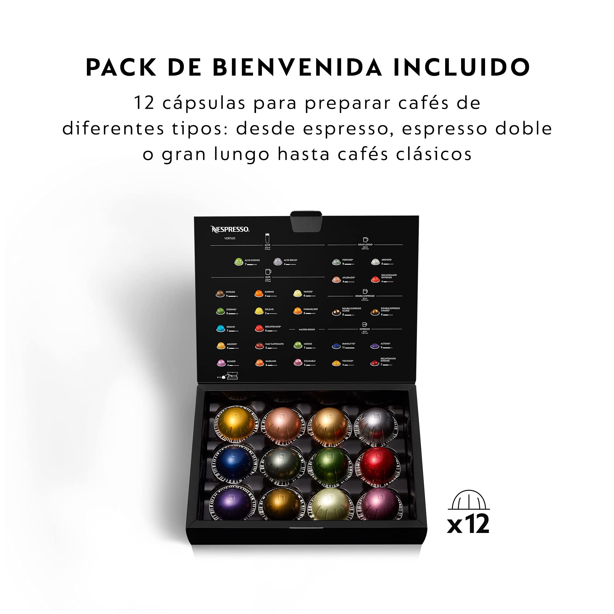 Vertuo Next Noir Mat - Machine à café Orenzo, 5 tailles de tasses