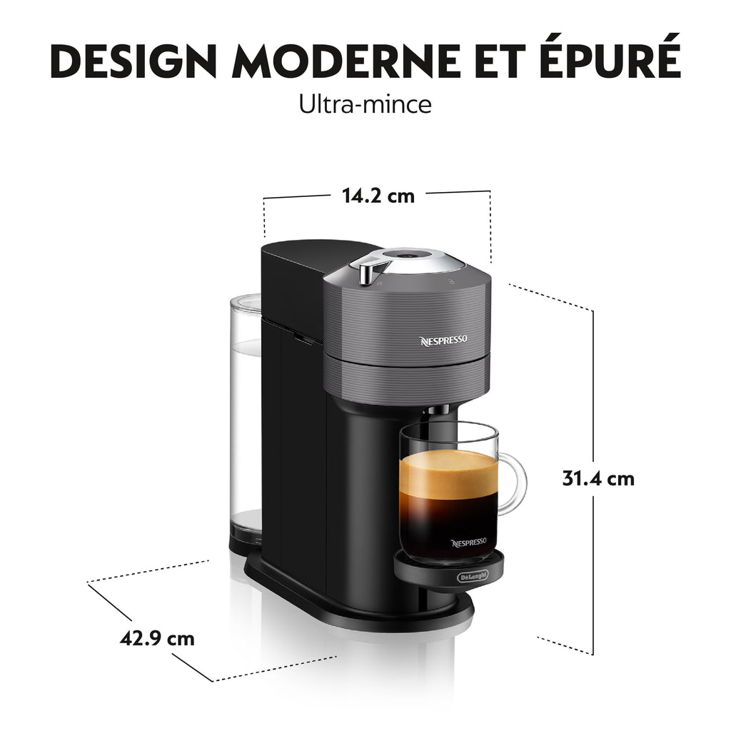Vertuo Next Gris - Machine à café Orenzo, 5 tailles de tasses