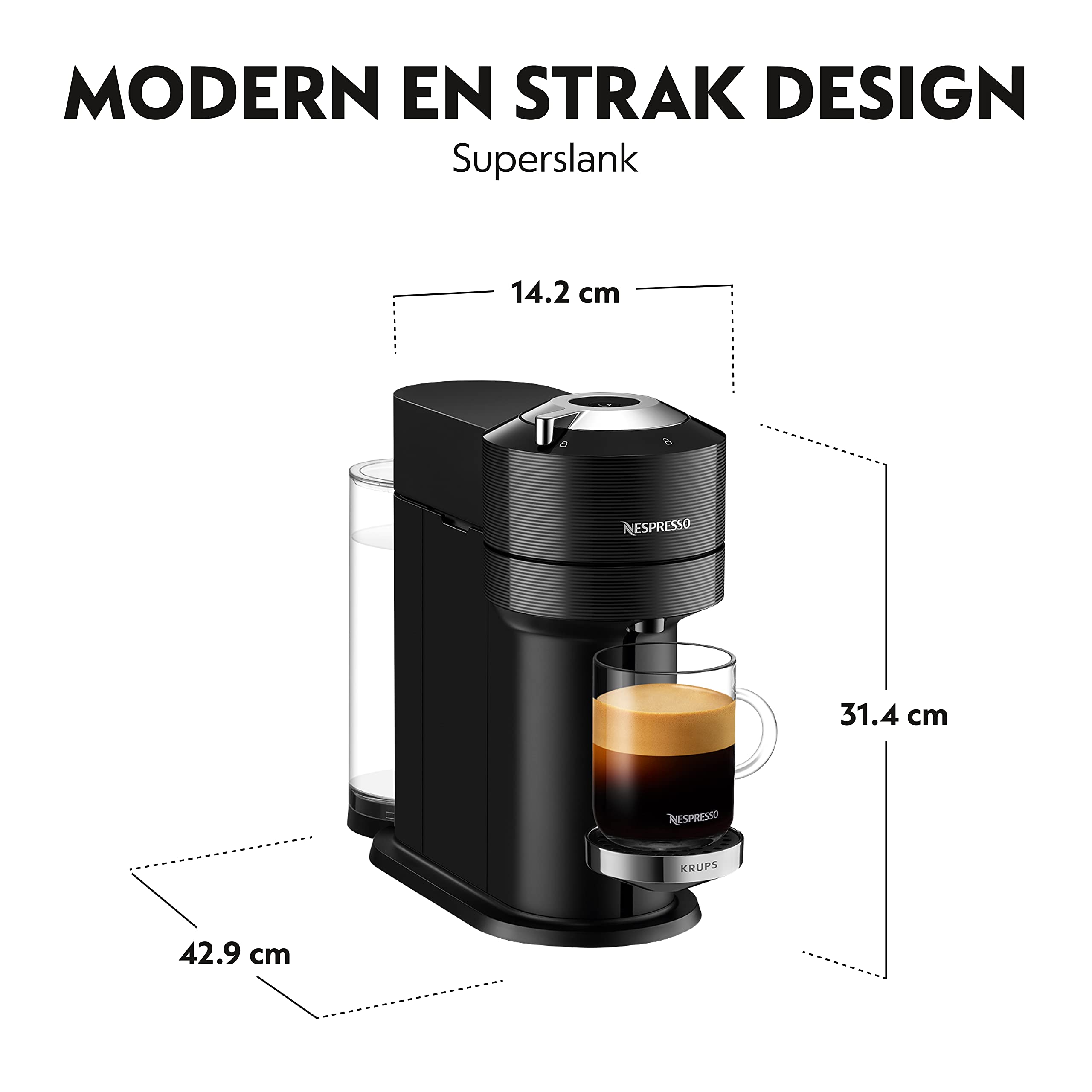 Vertuo Next - Machine à café Orenzo, 5 tailles de tasses
