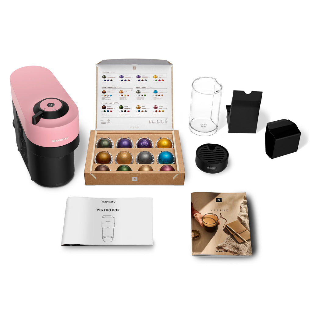 Vertuo POP Rose - Machine à café Orenzo, 5 tailles de tasses